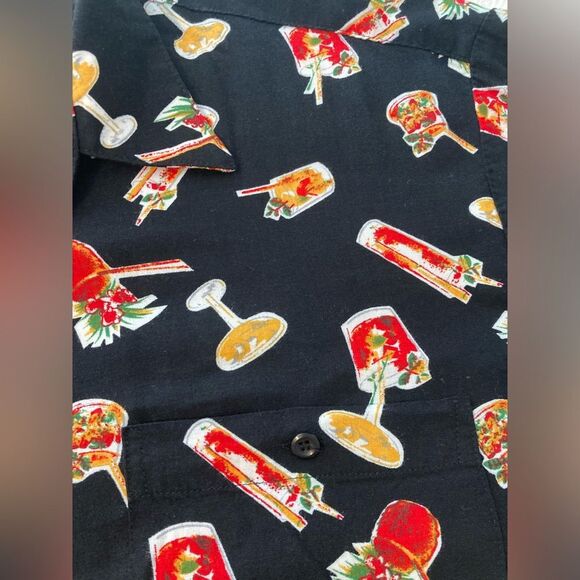 Margarita All Over Print Button Down Men’s Shirt L Party Shirt Vacation Festival - Picture 2 of 9